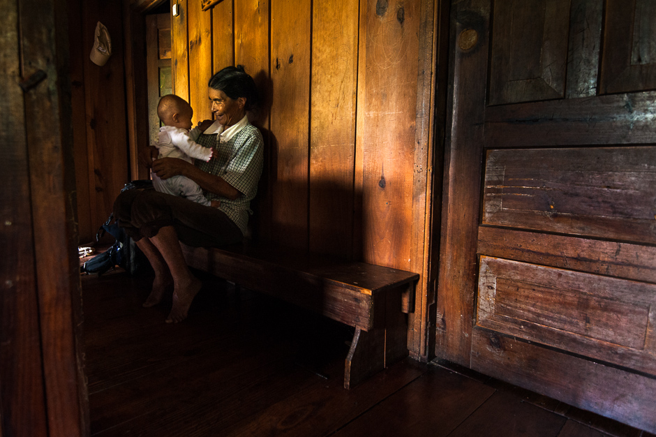 Igorot woman with child