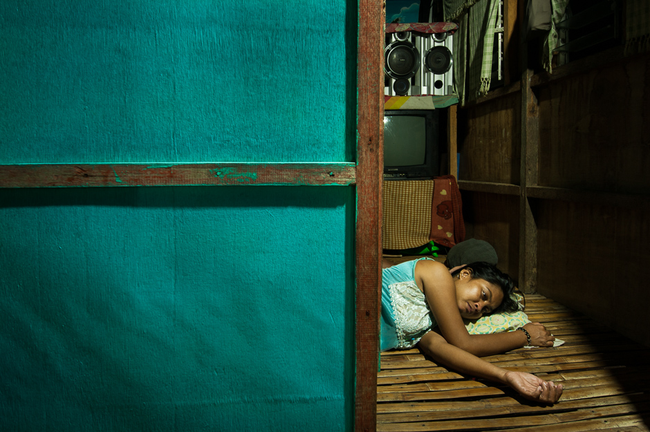 Sleeping Badjao woman